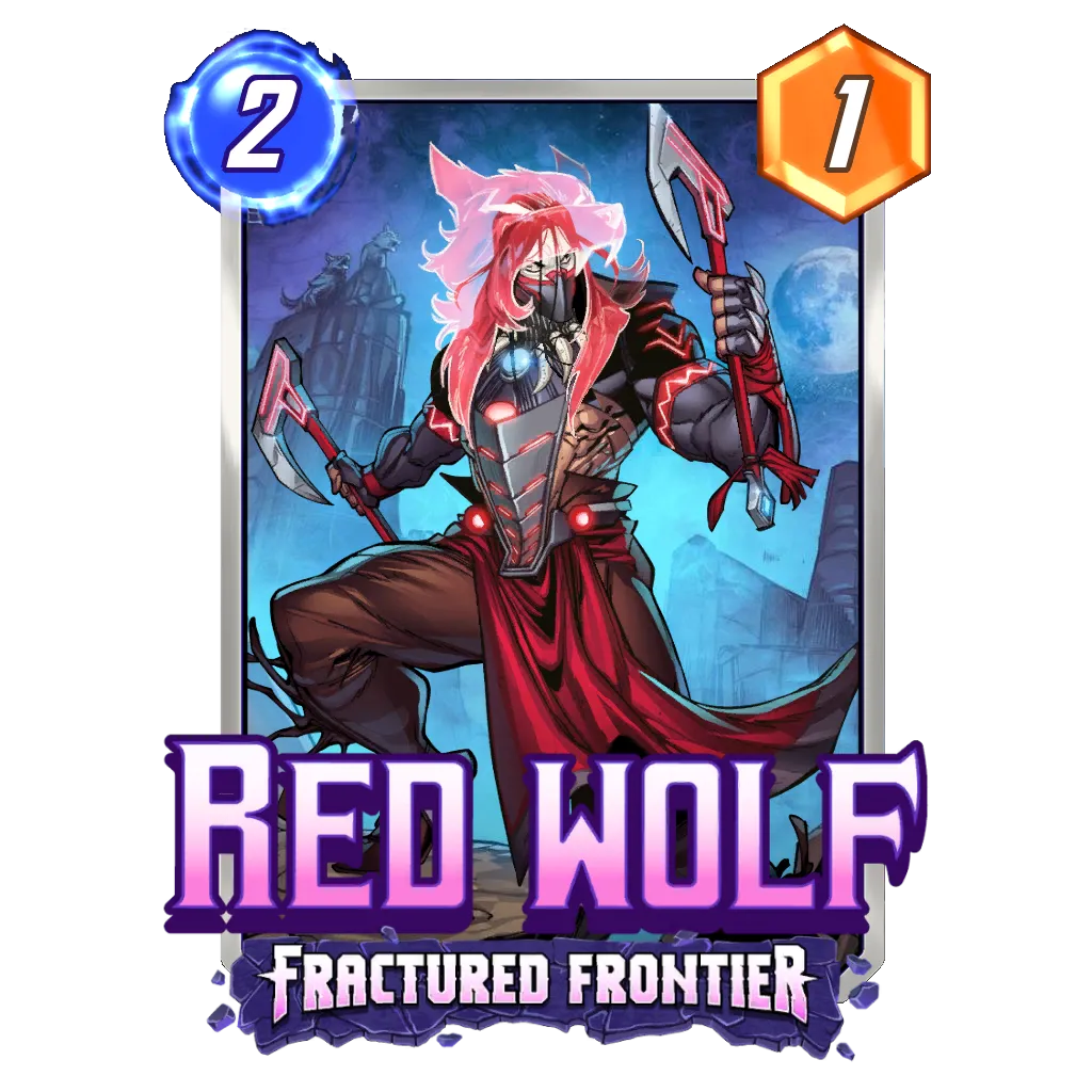 Red Wolf Fractured Frontier - Marvel Snap Cards